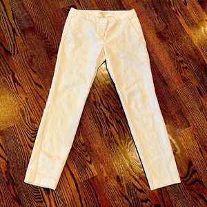 Saint Tropez West White Embossed Pattern Dress Pants Size 4